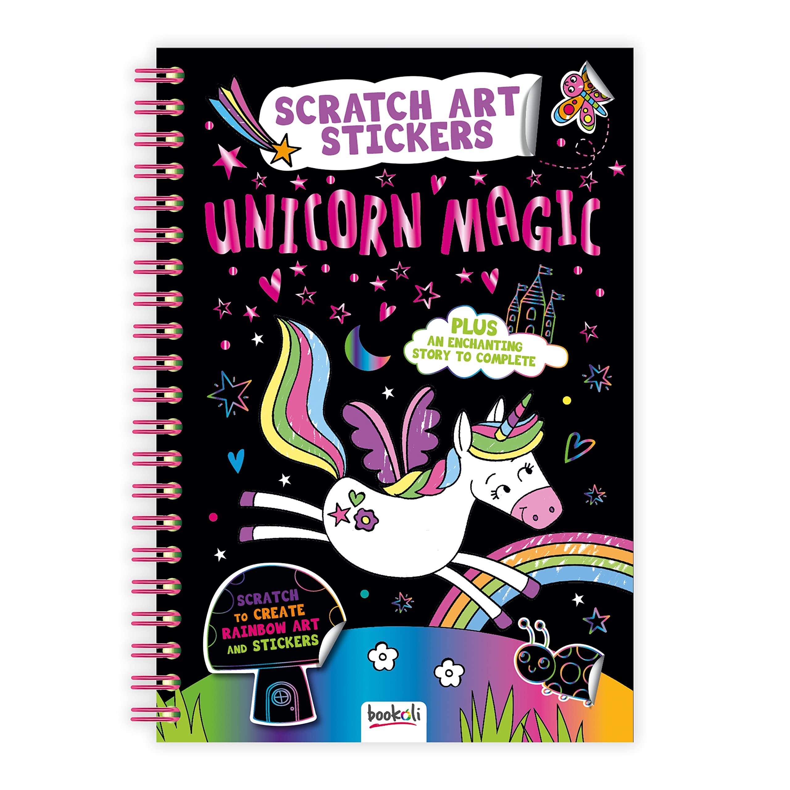Unicorn Magic: Scratch Art Stickers | Unicorn Activity Book | Unicorn Colouring Book | Unicorn Sticker Book | Scratch Painting | Kids Arts and Crafts