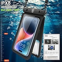 Vista 3 de Njjex Bolsa impermeable doble espacio para teléfono Paquete de 2 fundas impermeables para teléfono S25 Ultra S24 S23 S22 S21+ S20 S10 S9 Note 20