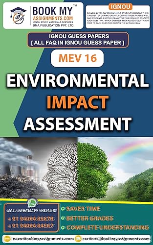 IGNOU MEV 016 Environmental Impact Assessment Study Material For IGNOU Students (GUESS PAPER) Latest Edition