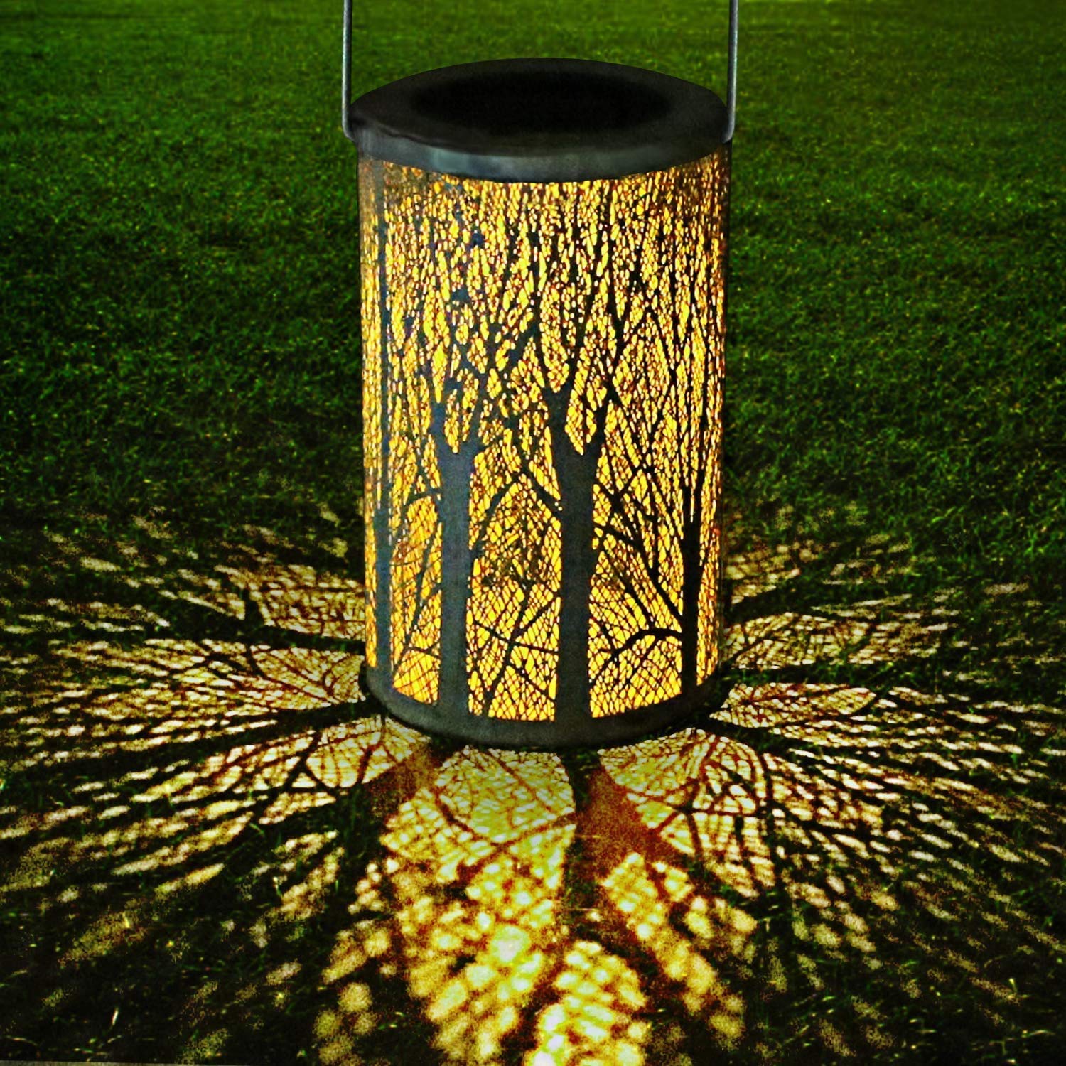 Lampa solarna ogród wodoodporna zewnętrzna wisząca latarnia cylindryczna lampka nocna drzewo lampiony energia słoneczna dekoracja domu lampa ogród