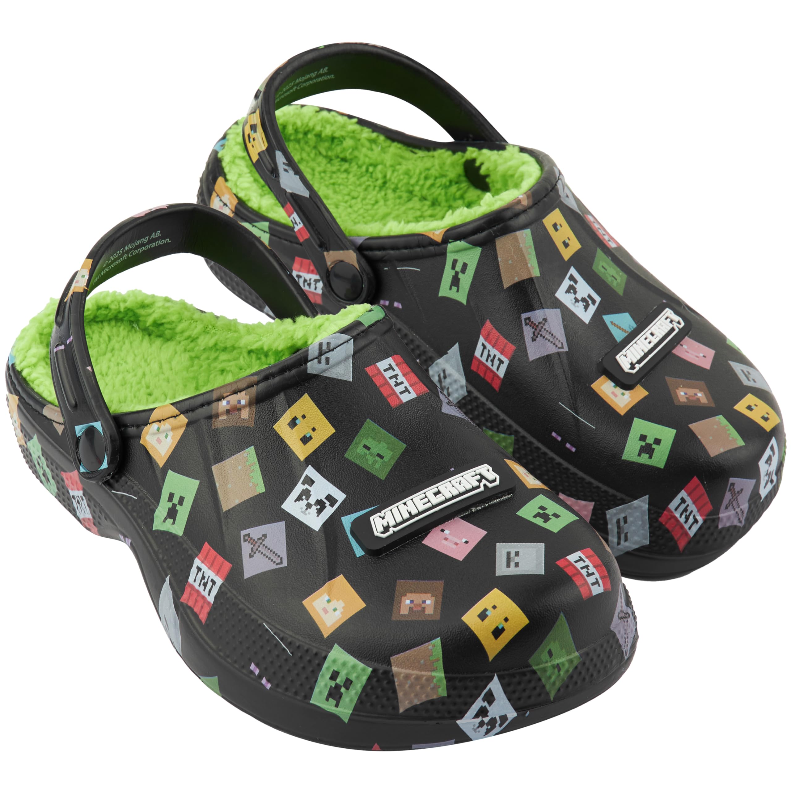Get Trend Clogs Kinder Hausschuhe Jungen, Sherpa Gefüttert, Winter Pantoletten Plüsch mit Fersenriemen, Geschenk Idee