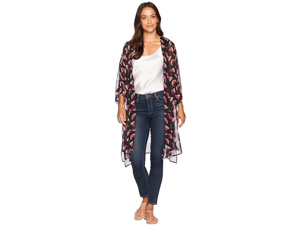 

Collection XIIX Slice of Melon Kimono (Black) Women's Clothing