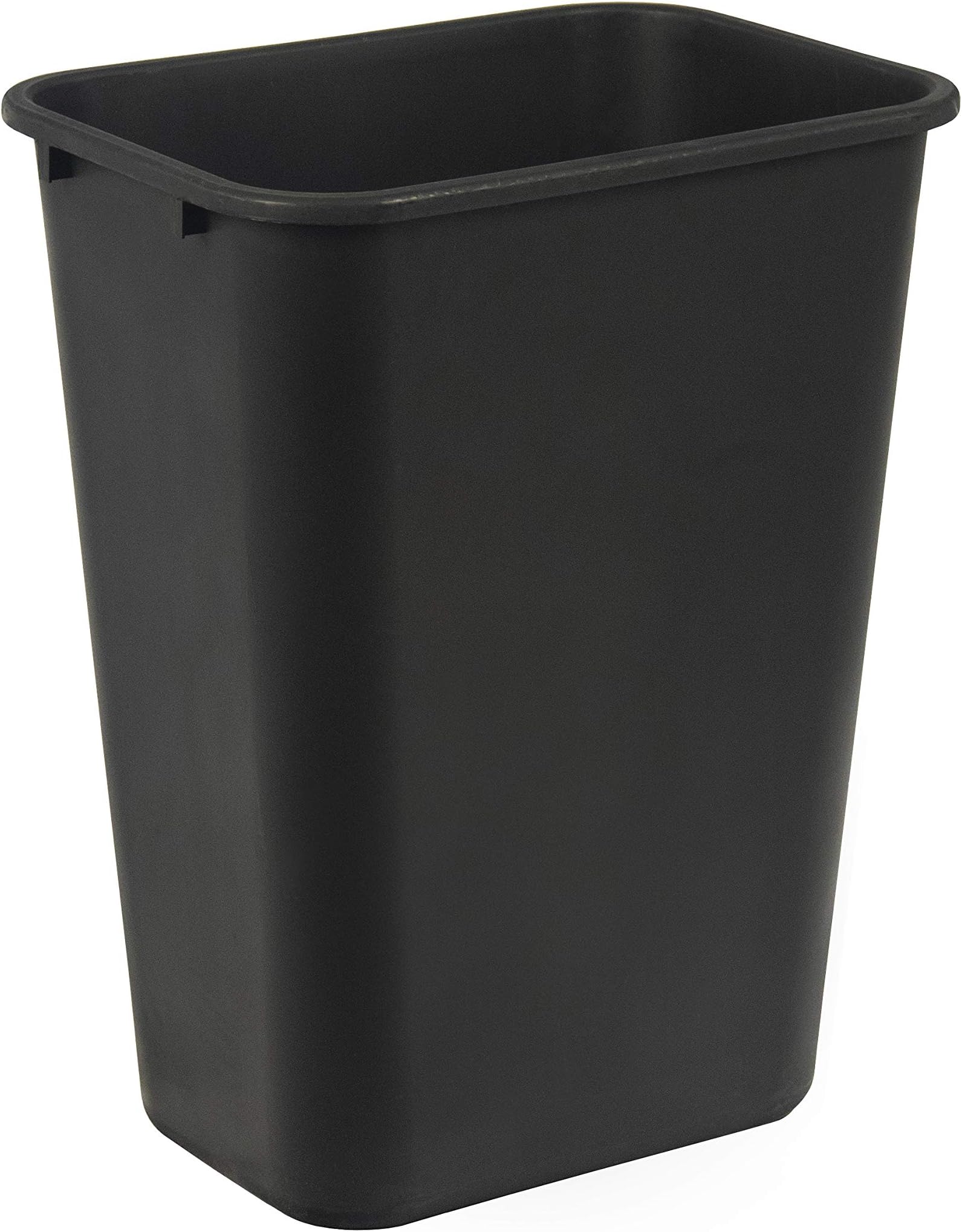 - Amazon Basics Rectangular Commercial Office Wastebasket, Easy to Clean, Space-Saving, 10 Gallon, Black