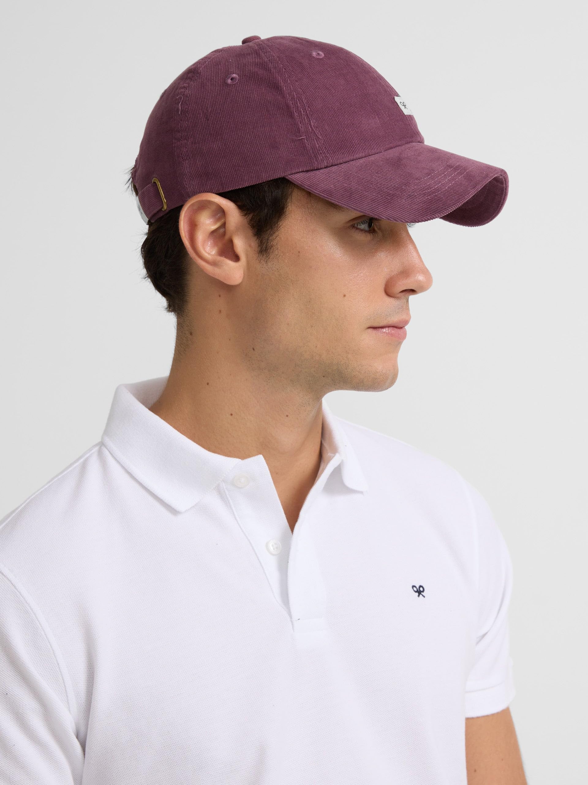 SILBON Polo Clásico Liso Blanco Manga Corta para Hombre Talla M