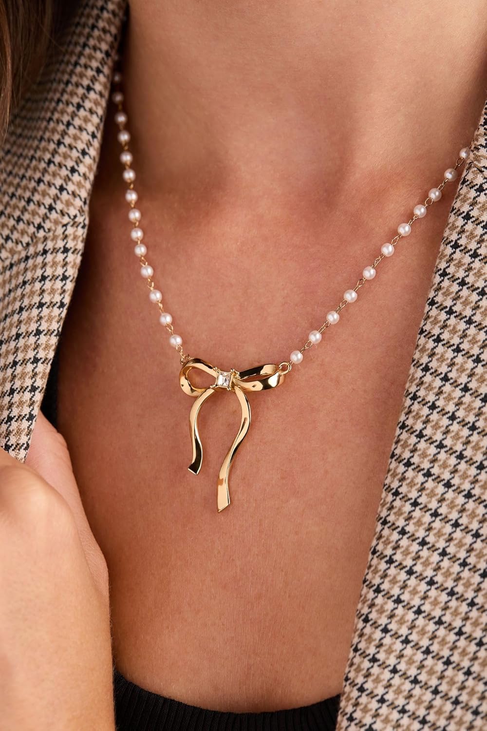 Alex and Ani Pearl Coquette Necklace, Shiny Gold