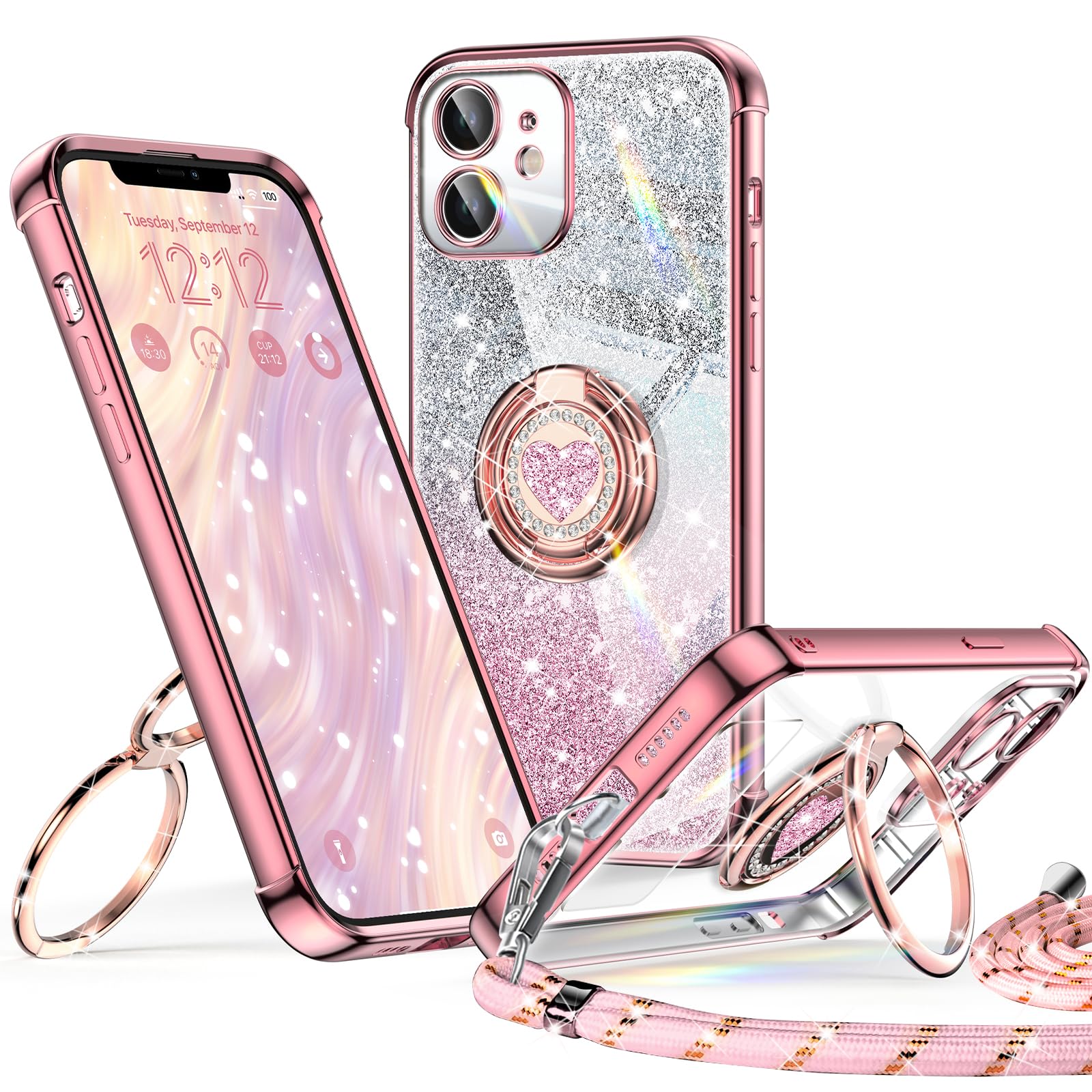 Handyhülle Für IPhone 11-16 – Glitzer-Clear-Case Aus Silikon, Schlank & Schützend