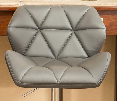 Miniatura 9 de Roundhill Furniture PC190BK Glasgow taburetes de bar con altura ajustable, Metal, gris Gris,Negro