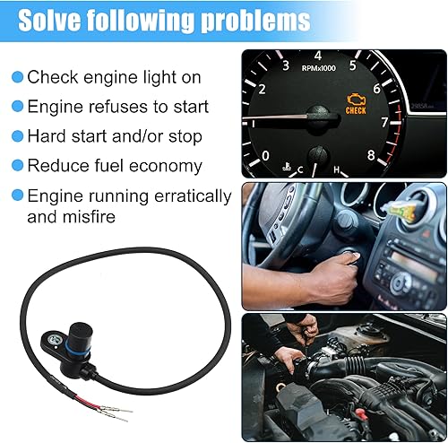 Miniatura 4 de X AUTOHAUX Sensor de posición del cigüeñal para Harley Touring Dyna Electra FLHT FLHR FXD Wide Glide 32497-99 32497-99A 1022-0197