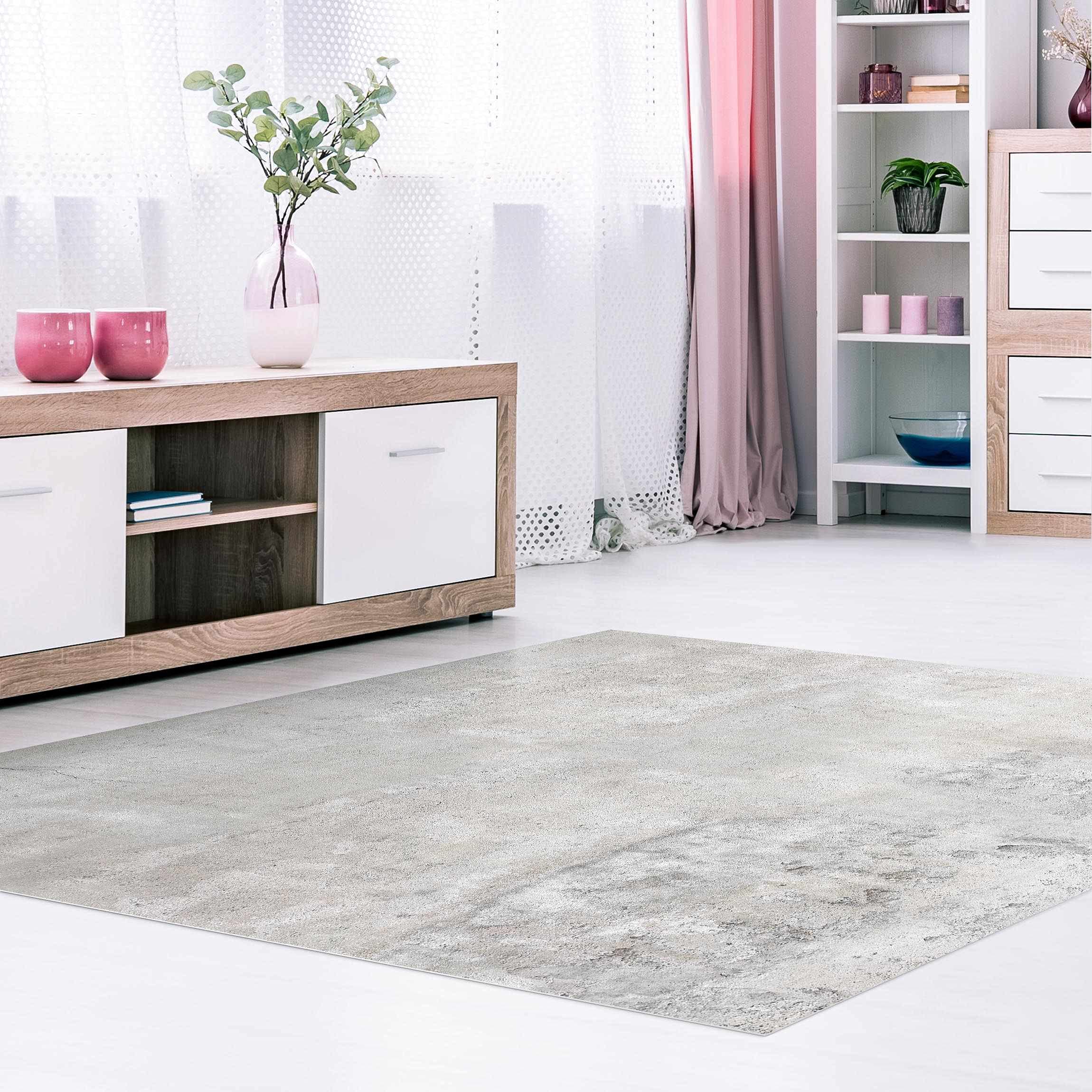 Tapis en Vinyle essuyable à l'eau à Motifs Collage sans Bulles Protection de Sol avec Motif Tapis antidérapant Gris Effet 3D Style Shabby Chic Cuisine Couloir 5984 (40x40cm)