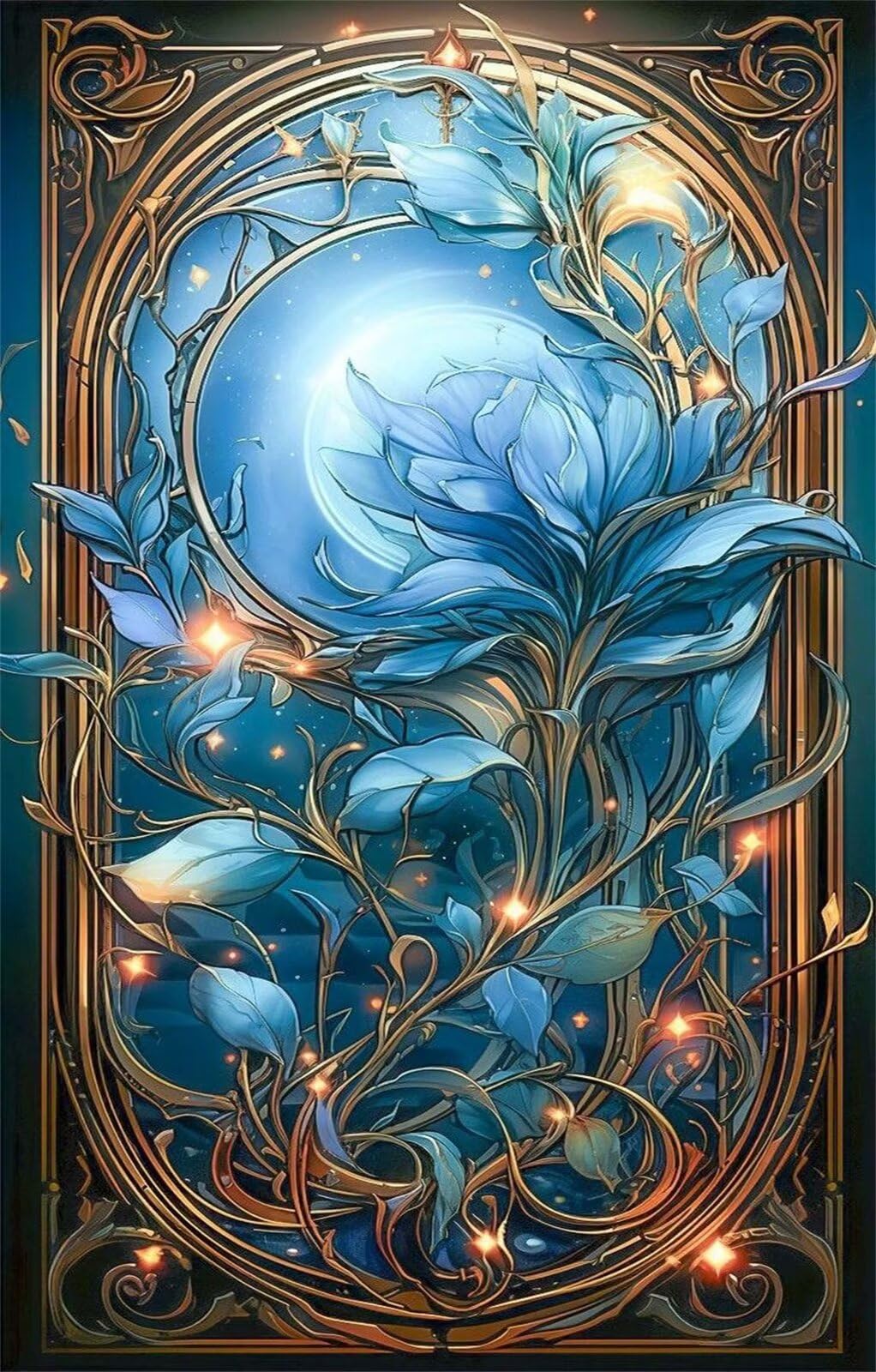 Puzzle 2000 Pezzi Fiore Luna Astratto Puzzle Classici, Giochi Rilassamento e Intelligence, Puzzles Impossible, Idea Regalo Uomo e Donna