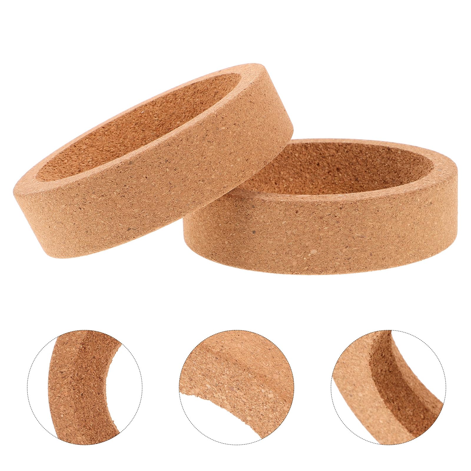 SHERCHPRY 2 Stück Korkenhalter für Rundkolben und Becher aus Kork Rutsch und Stoßfest als Flaschenstützring im Labor Durchmesser 12cm