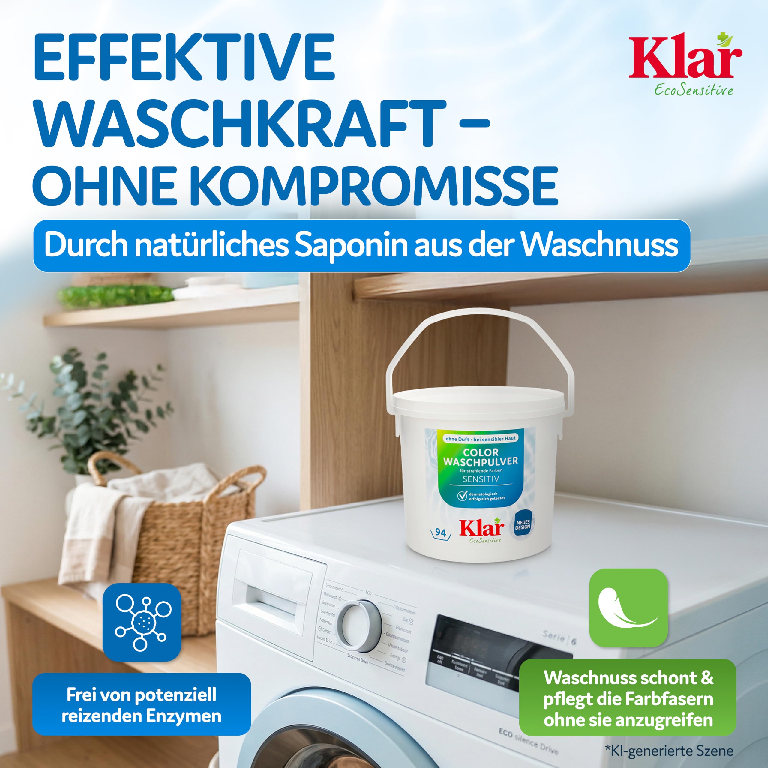 Klar Lessive concentrée pour couleurs sans parfum 4,75 kg