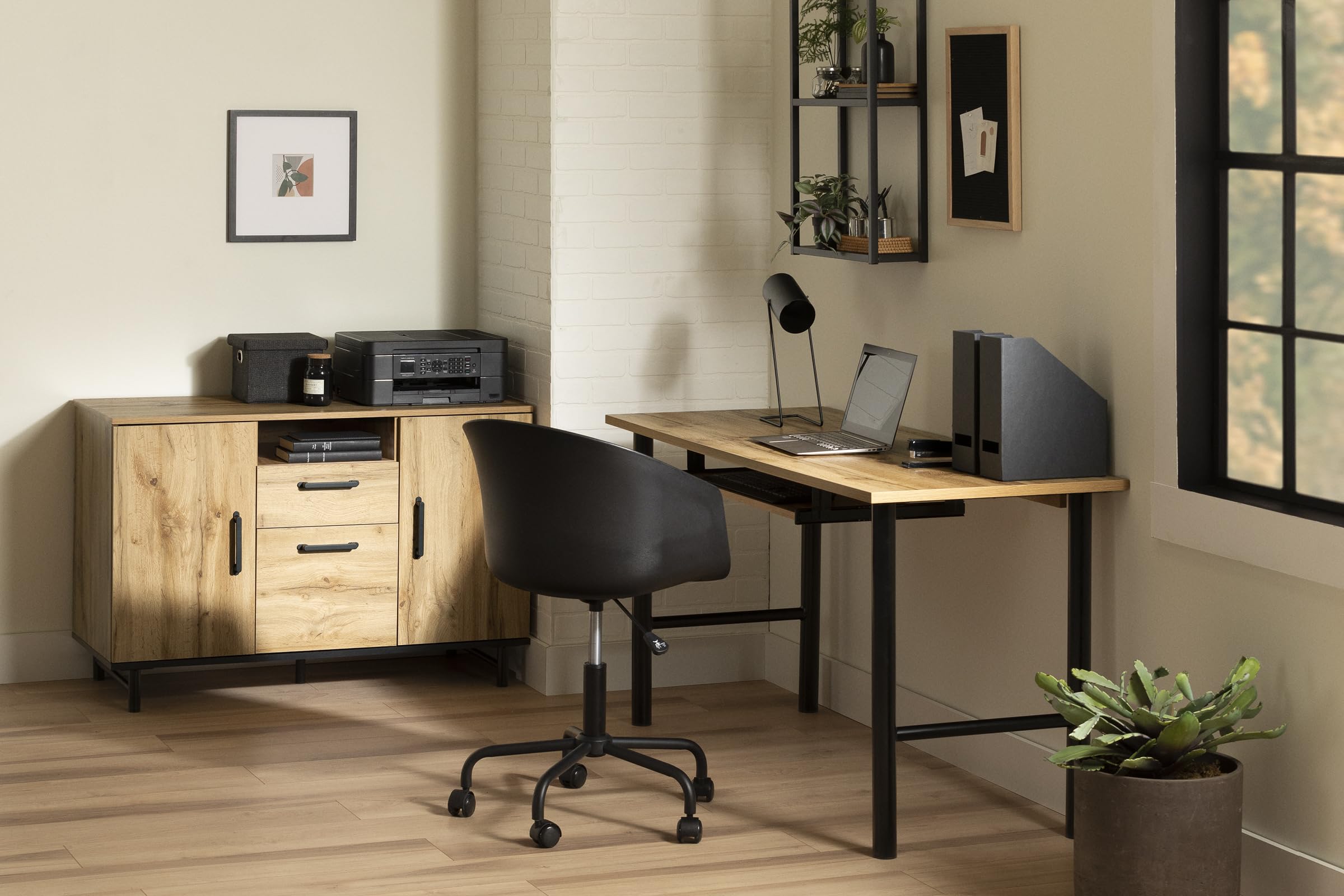 Amazon.com: South Shore Ezra Desk Nordik Oak, Contemporary : Home