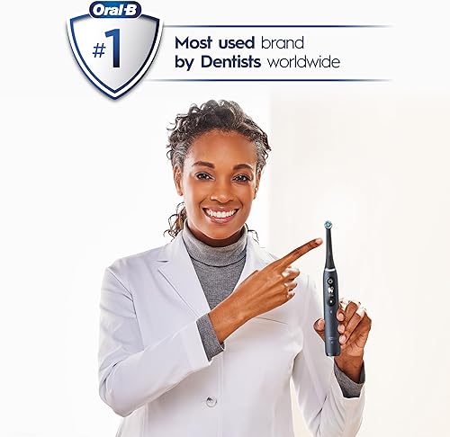 Miniatura 10 de Oral-B iO Series 7 Cepillo de dientes eléctrico con 2 cabezales de cepillo de repuesto, ónix negro