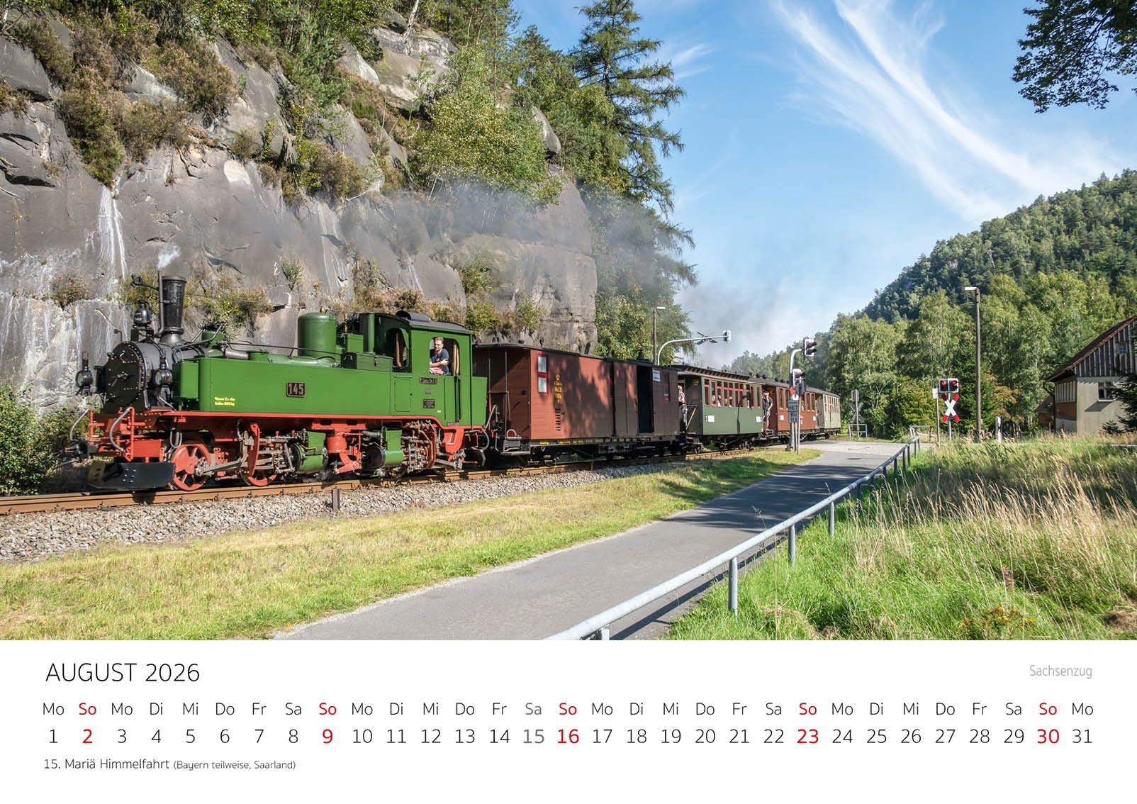 Edition Seidel Premium Calendar Harz Narrow Gauge Railway 2026 Format DIN A3 Wall Calendar Europe Germany Brocken Steam Train Steffen Gierok-Latniak