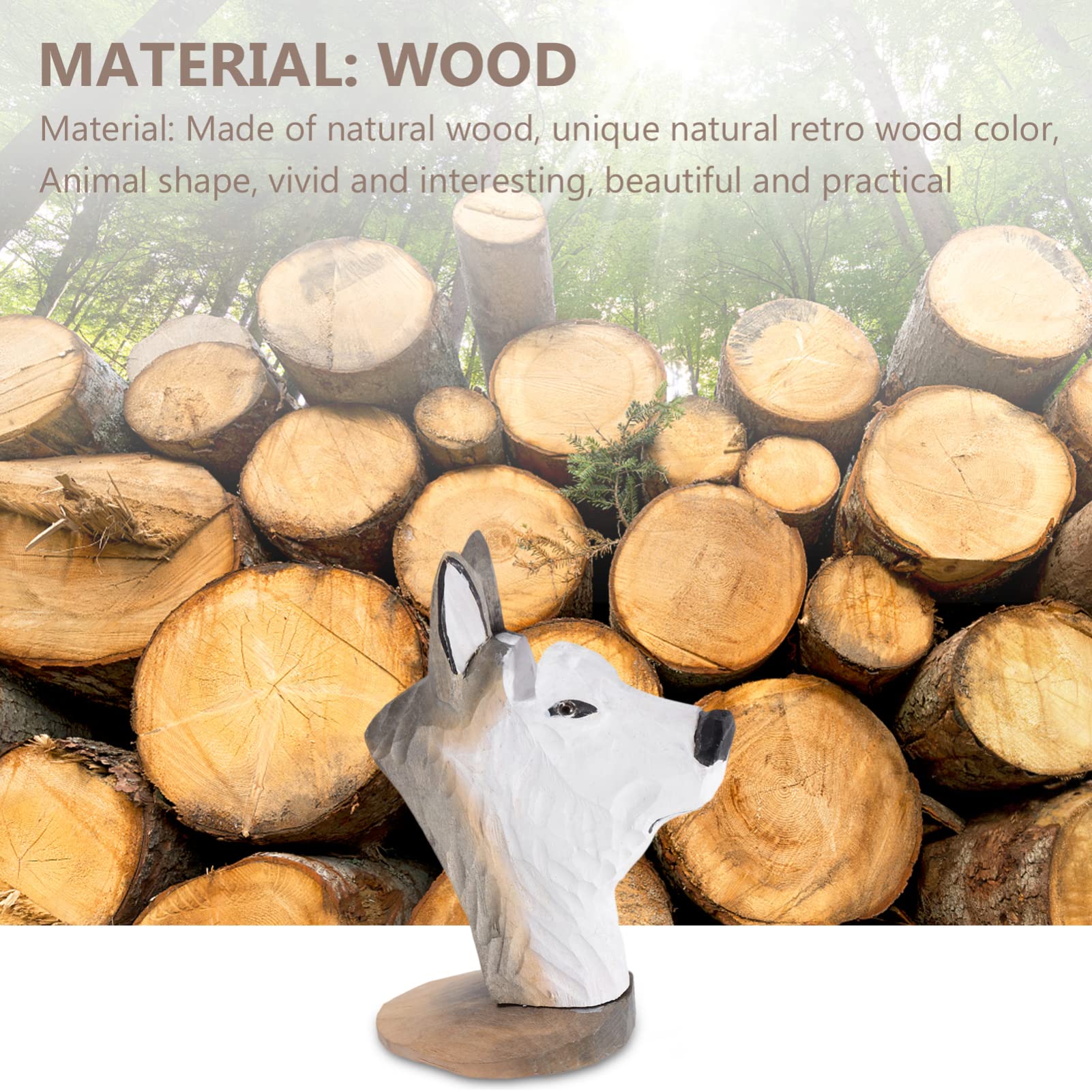 NUOBESTY 3 Pièces Monture De Lunettes En Bois Porte-lunettes Pour Animaux Support De Lunettes En Bois Présentoir De Lunettes De Soleil Porte-lunettes Animaux Chien Décor Boisé Bureau Cadre