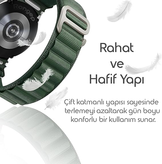 Rongep New Generation Connection Alpine Loop 20mm Cord Compatible with Samsung Galaxy Watch 7 Cord for 7/6/5/4 Series (40mm/44mm) Watch 6/4 Classic (47/43/42mm) Watch 5 Pro Compatible
