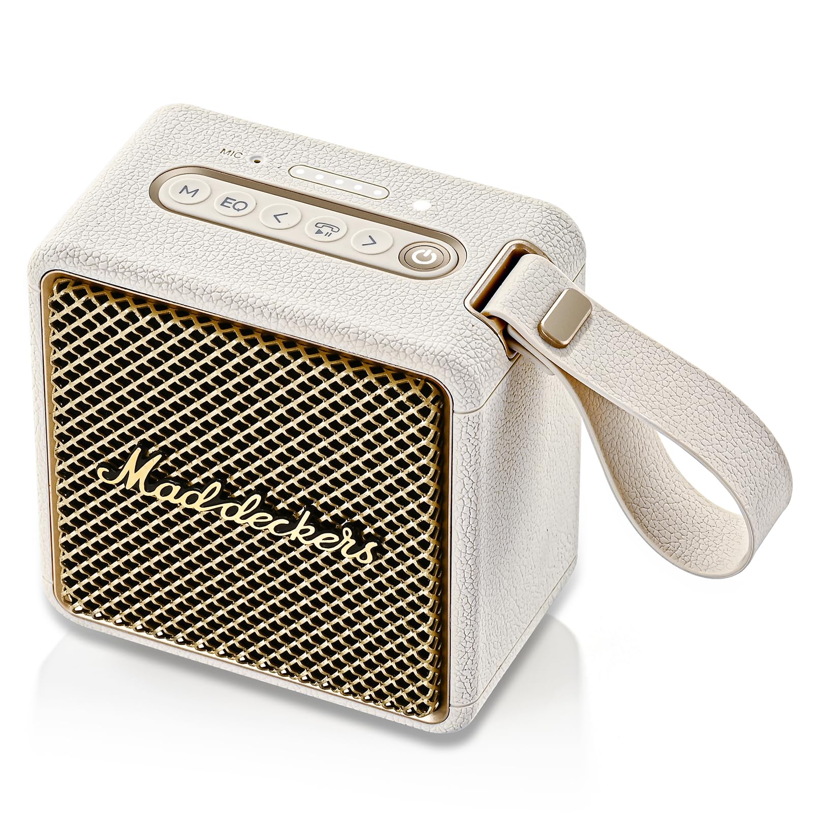 MG II Upgrade Bluetooth Lautsprecher, 24W RMS, Bluetooth 6.0, DSP-Klang, IP67 Wasser- und staubgeschützt, Lange Akkulaufzeit, RGB-Licht, TWS Stereo, 3 EQ-Modi, USB-C, AUX/TF/USB (Crème)