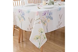 60" X 84" Rectangle Spring Floral Tablecloth