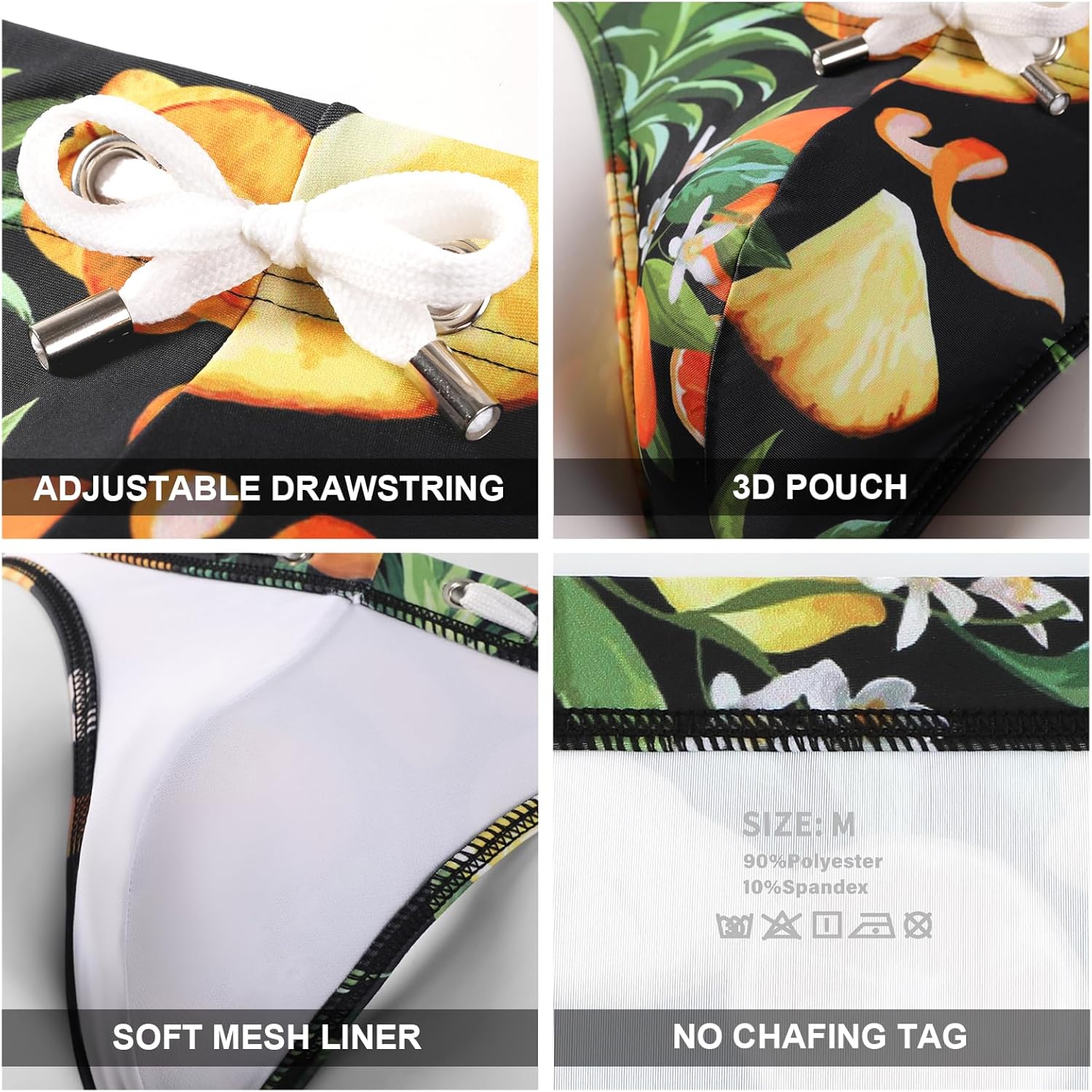 Arjen Kroos Men's Swim Briefs Sexy Bikini Swimwear Mens Funny Print Swimsuit Low Rise Swimming Briefs with Drawstring - Image 5