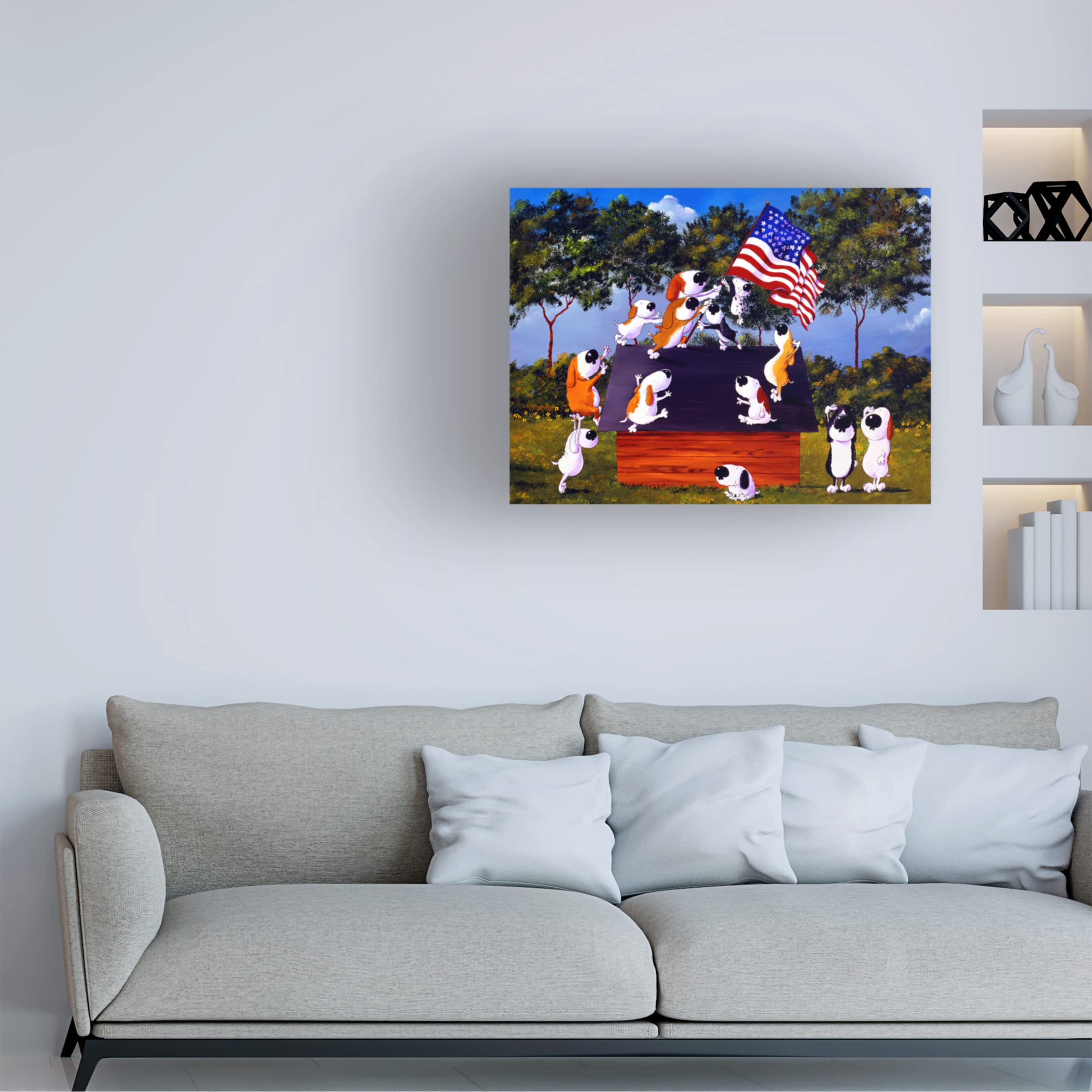 Trademark Fine Art 'Invasion Of The Ameri Mutts Open' Canvas Art