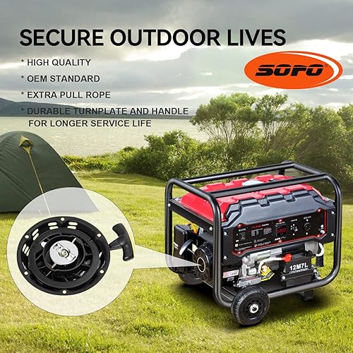 Vista 8 de Conjunto de arranque de tracción para Champion 196cc 208cc 212cc 224cc 3000 3500 4000 4500 vatios 5.5hp 6.5hp motor CPE generador bomba de agua