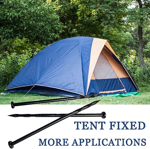 Miniatura 10 de WOCHOLL Estacas para bordes de paisaje de 8 pulgadas, 60 puntas de anclaje en espiral para bordes de paisaje, para estacas de césped artificial,