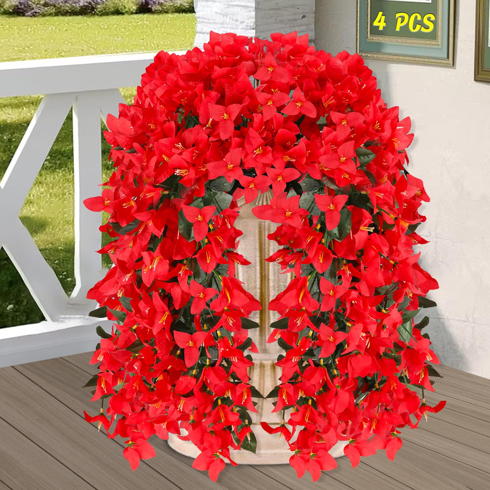 Alotiki artificial bougainvillea red vines