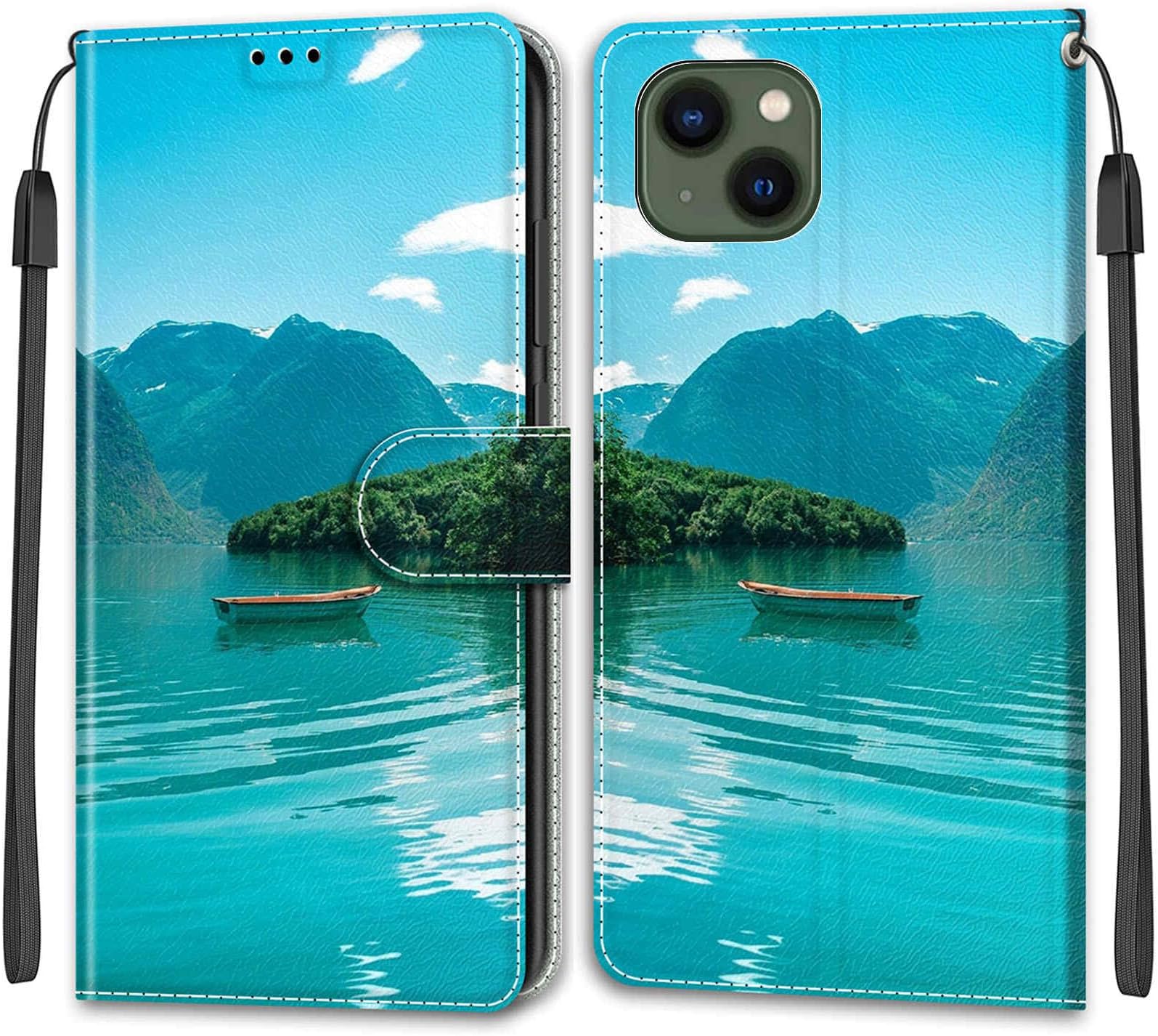 KENHONER Handyhülle für iPhone 13 / iPhone 14 Hülle, mit Stoßfeste Schutzhülle Klapphülle