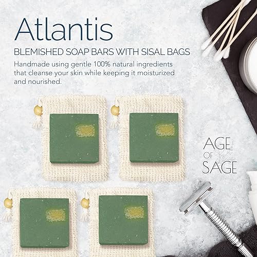 Miniatura 2 de Self-tanners - Barra de jabón natural con bolsa de sisal, juego de barra de jabón artesanal vegano para mujeres, jabón corporal en bolsa de jabón,