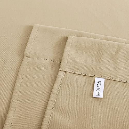 Miniatura 4 de NICETOWN Cortina opaca para sótano, cenefa romana para ventana de cocina (panel superior con ojales, 34 pulgadas de ancho x 45 pulgadas de largo,