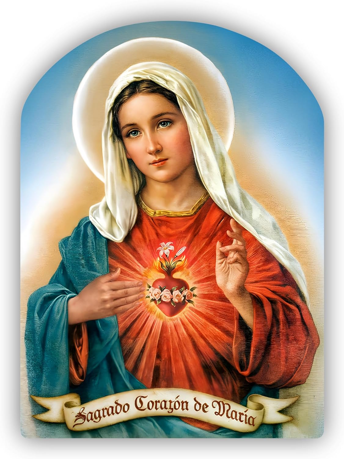 Amazon.com - Immaculate Heart of Mary Sticker – Sacred Heart Virgin ...
