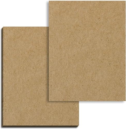100 hojas, cartulina kraft marrón, 200 GSM (cubierta de 75 libras), 8.5 x 11 pulgadas
