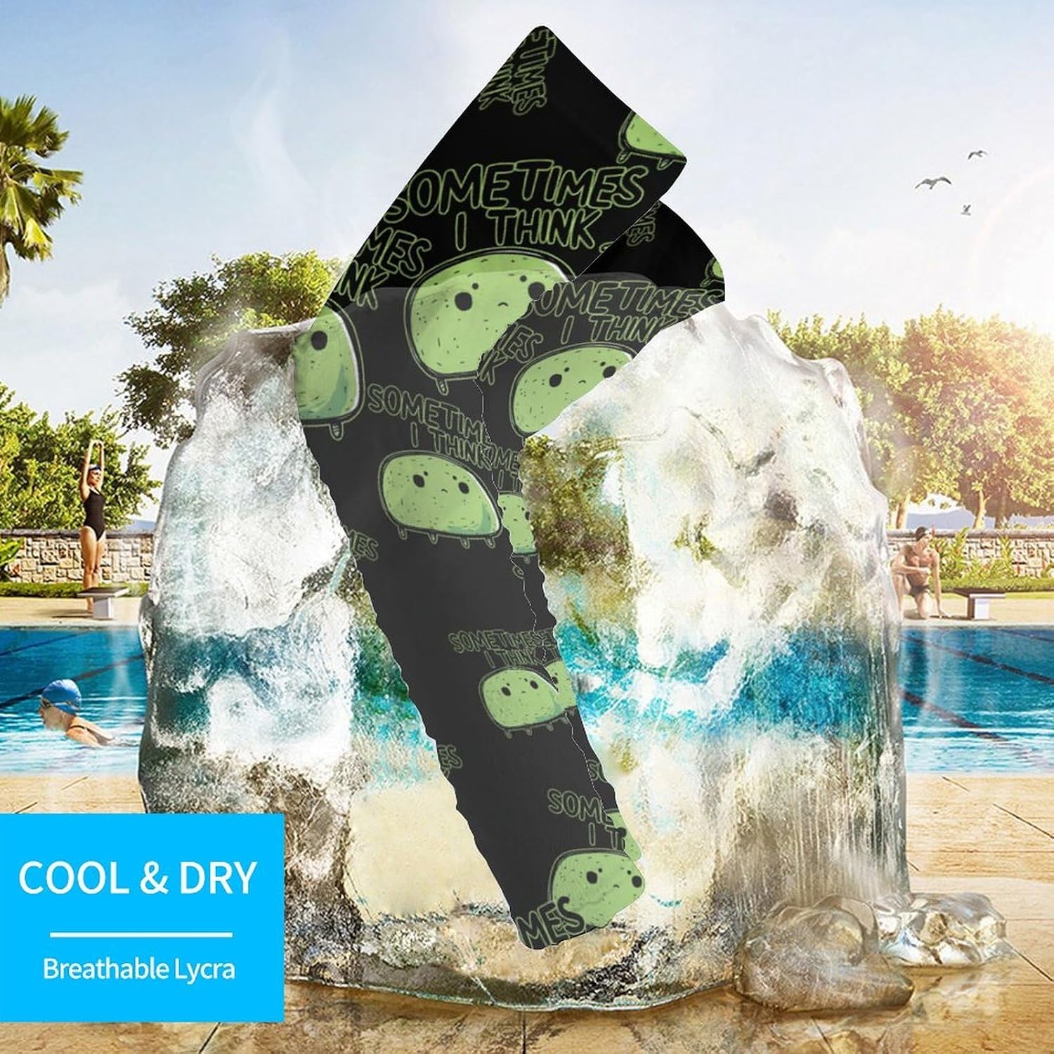 Fern Sometimes I Think Arm Sleeves Cooling Sun Protection Sports Compression for Golf Basketball