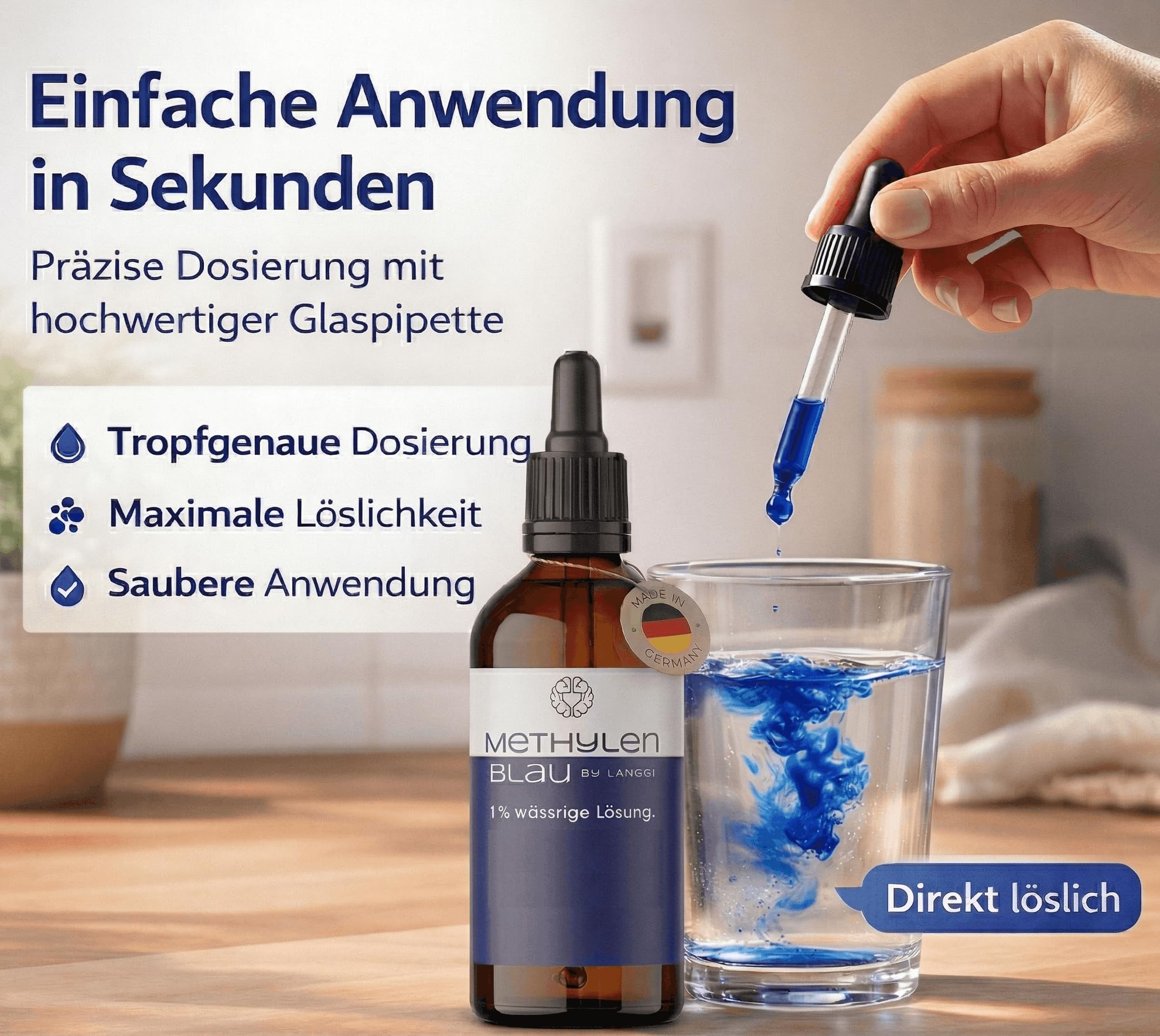 Methylenblau Lösung | 1% | Made in Germany | 100ml