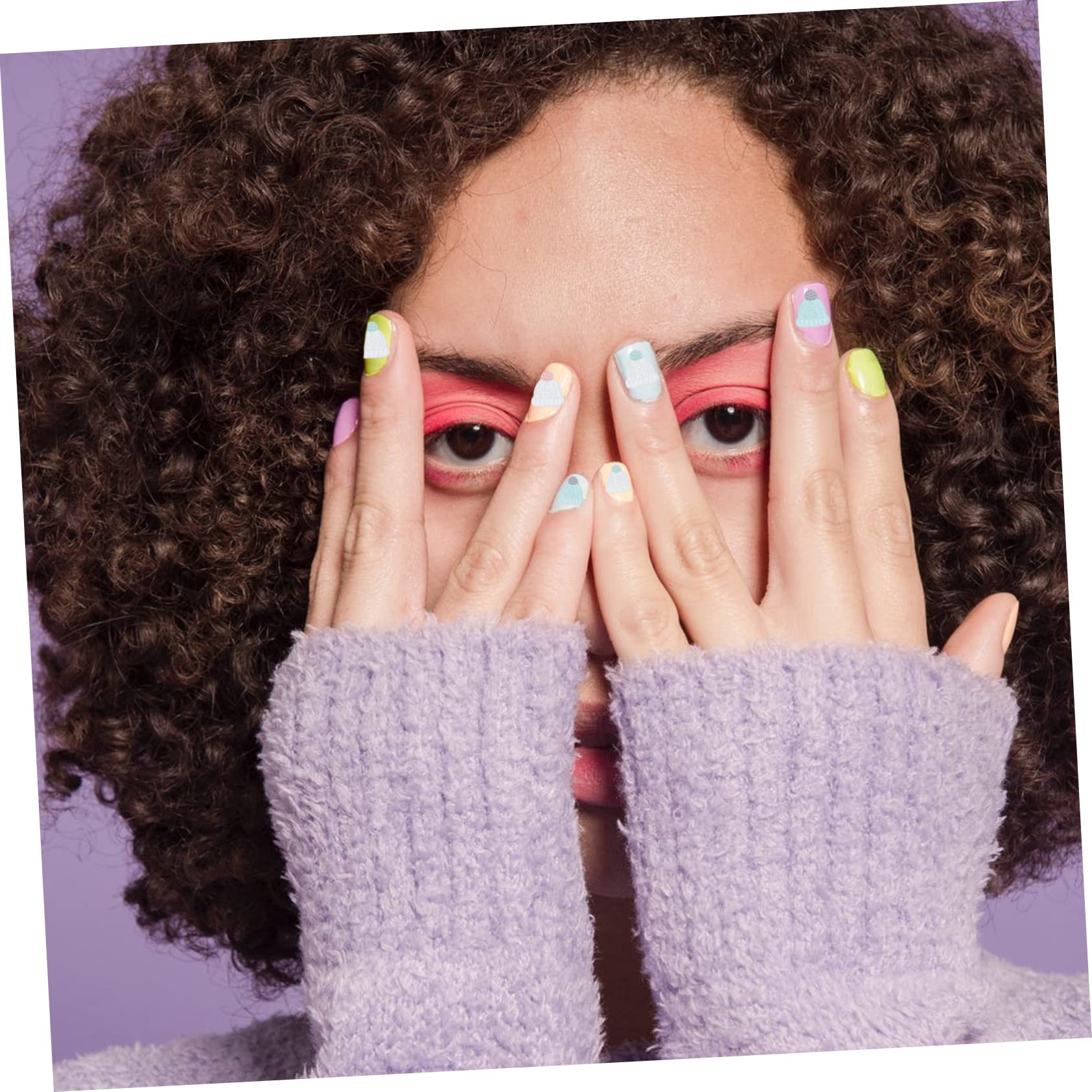 8 Set Adesivi Unghie Natalizi Stickers Nail Art Autoadesivi per Diy Unghie Decorazioni Natalizie Facili Applicare Stili Casual Random