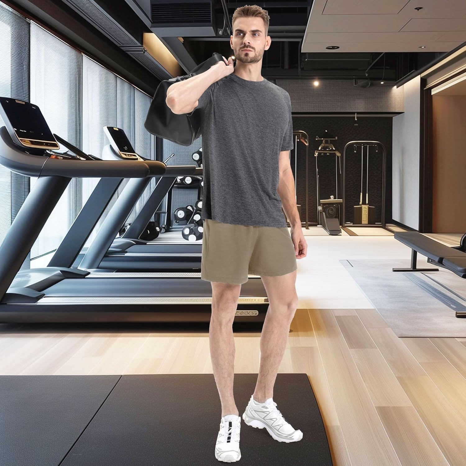 Shorts de ginástica atléticos masculinos de 20 cm – Short de basquete casual preto de secagem rápida com bolsos para corrida e treino em promoção! Veja a oferta e mais achadinhos de Shorts & Bermudas 6 Hoje é o melhor dia para comprar Shorts de ginástica atléticos masculinos de 20 cm – Short de basquete casual preto de secagem rápida com bolsos para corrida e treino com aquele preço maroto! Promoção! Aproveite a oferta! 6