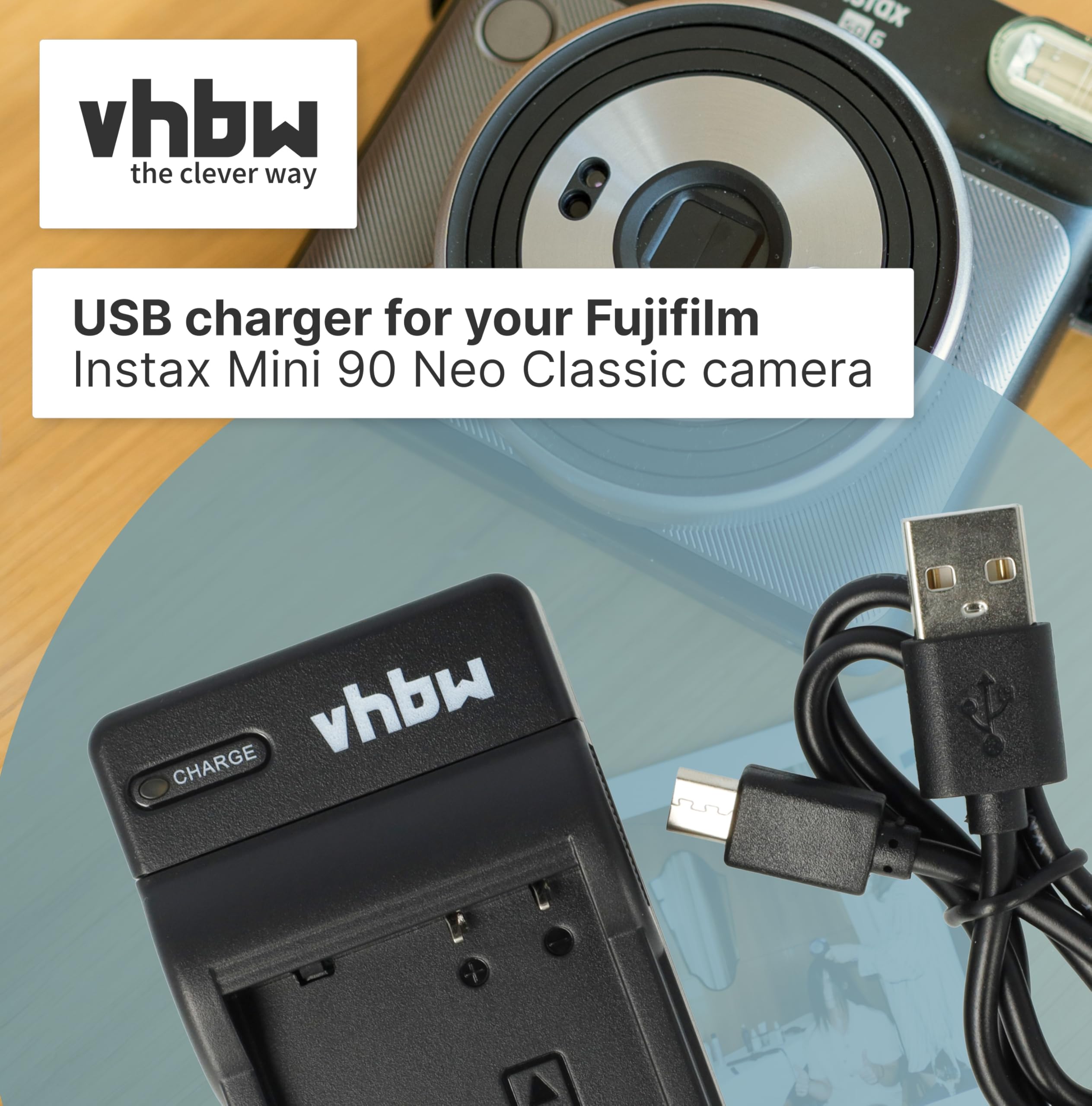 Chargeur USB Compatible Nikon Coolpix P90, P80, S10 - Sortie 4,2 V / 0,5 A - Avec Câble Micro-USB Et Témoin LED - Remplacement Pratique - 3