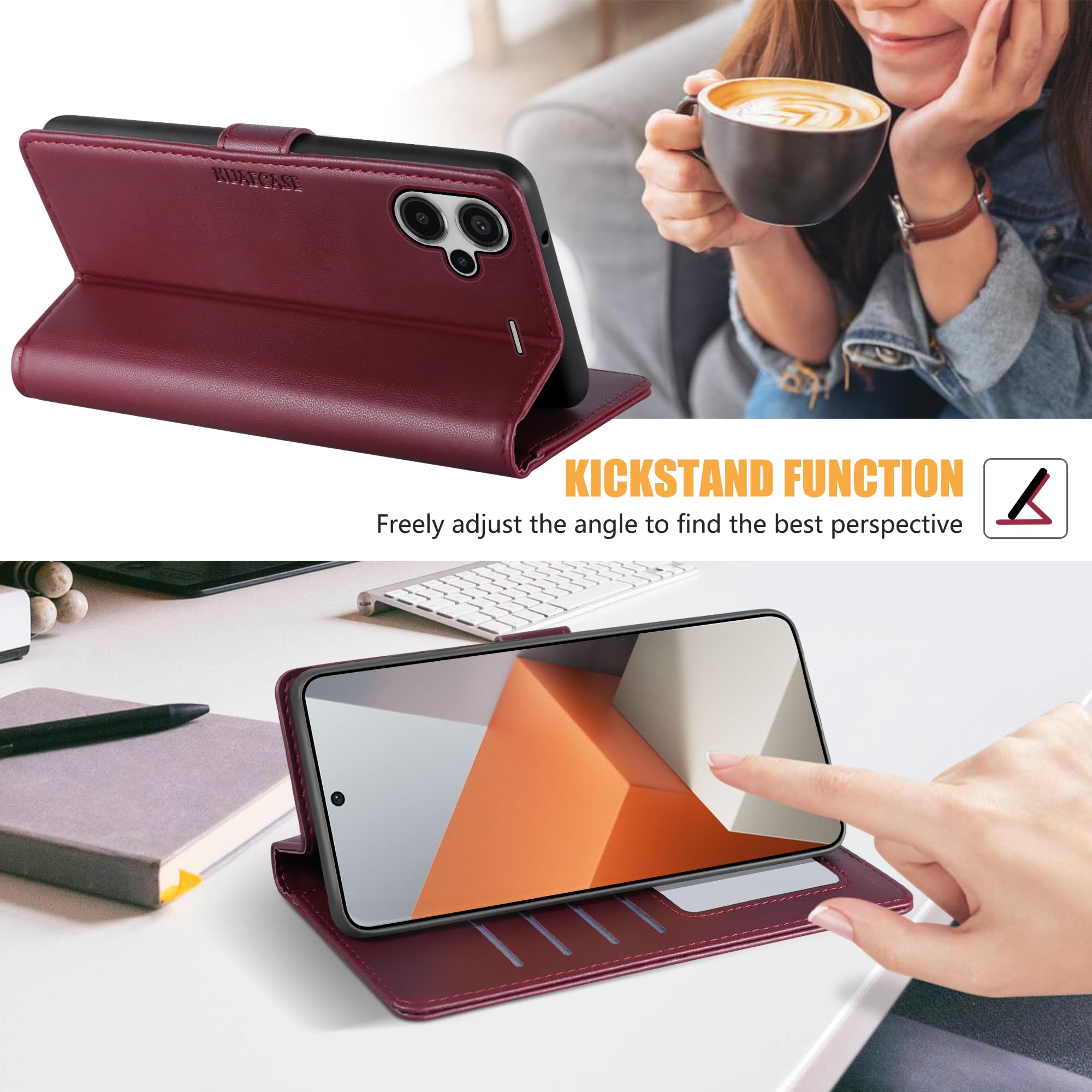 KZB Cover per Samsung Galaxy A54 5G Pelle Premium Portafoglio Protezione Wallet Libro Flip Case