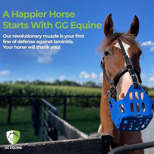 Miniatura 7 de GREENGUARD GG - Bozal equino para caballo - Accesorios para caballos más ligeros y duraderos - Bozal cómodo para caballos con flujo de aire adecuado
