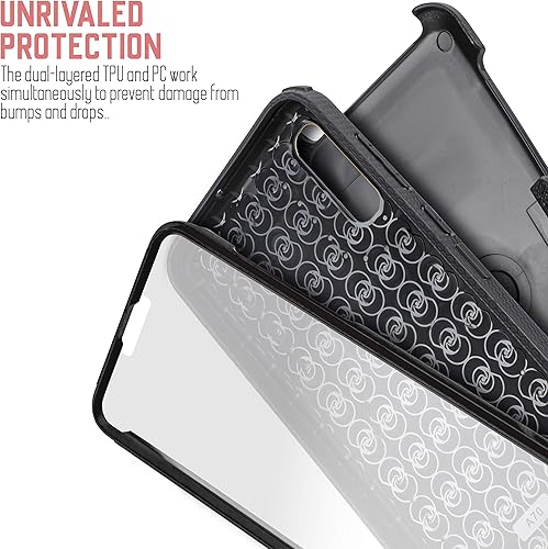 Miniatura 5 de Funda para Samsung Galaxy A70 con protector de pantalla integrado, resistente y resistente, funda de armadura resistente de cuerpo completo clip