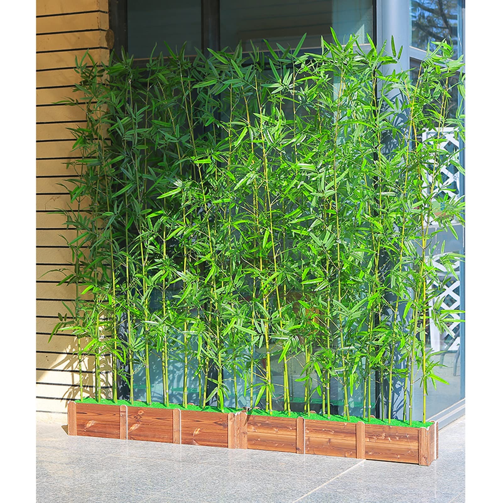 Valla de privacidad de bambú artificial, separador de habitación independiente para patio, jardín, patio, terraza, decoración duradera para el hogar y el paisaje