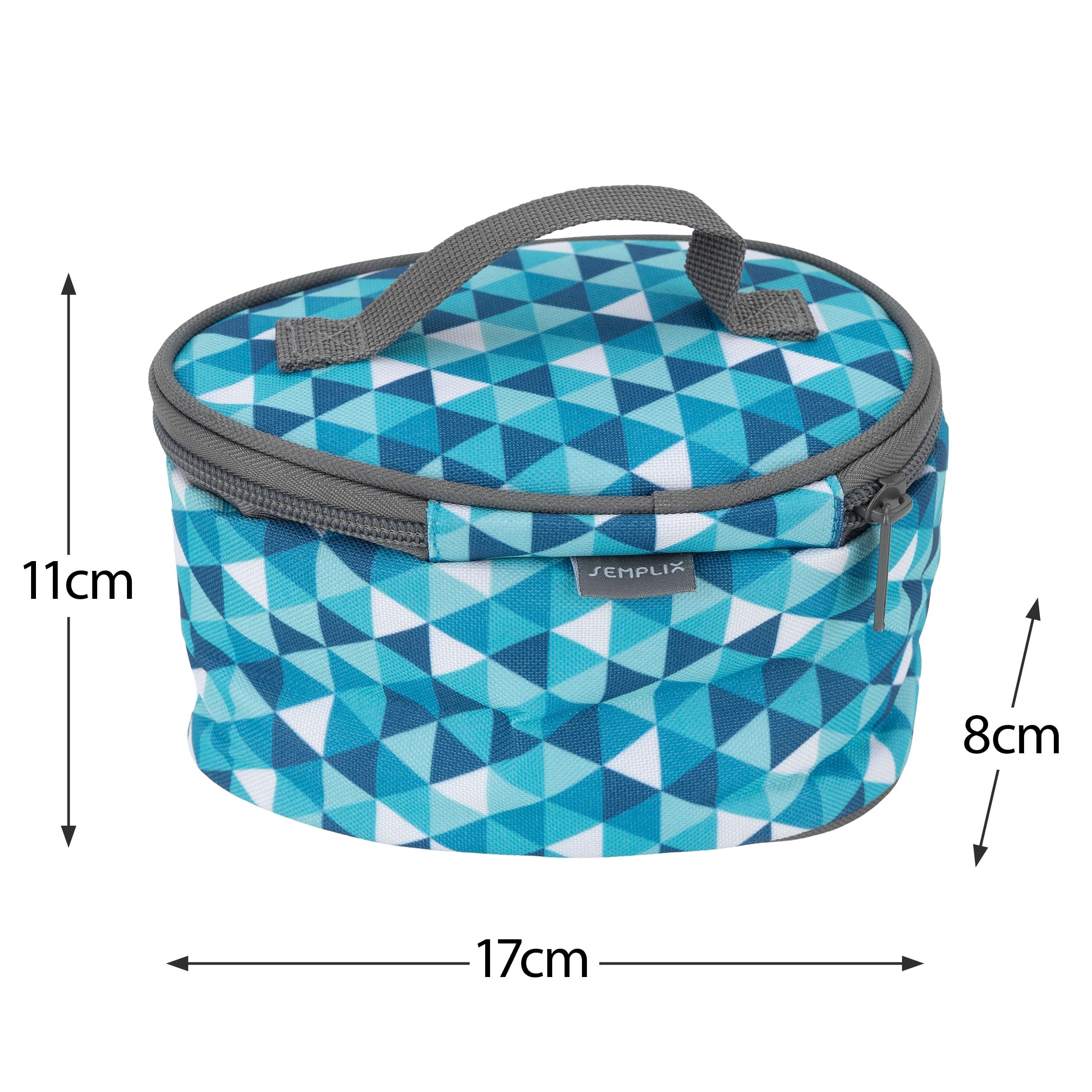 SEMPLIX Mini-Bügeleisen Bundle – Kompaktes Komplettset für Nähen, Quilten & Reisen mit Prym Mini-Dampfbügeleisen, Reisebügeleisentasche und Silikonablage (Diamond Türkis)