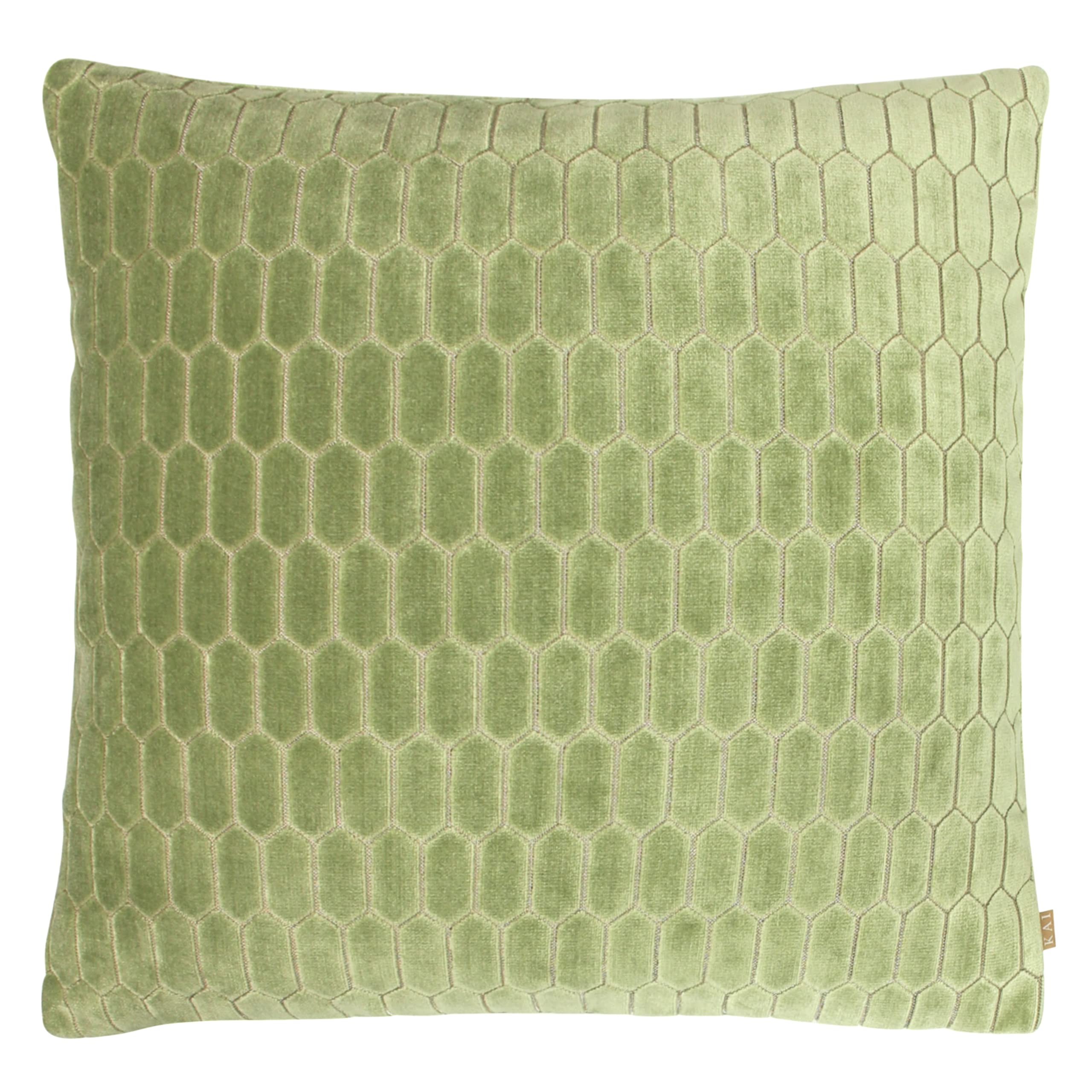 Kai Rialta Feather Filled Cushion, Viscose, Polyester, Aloe