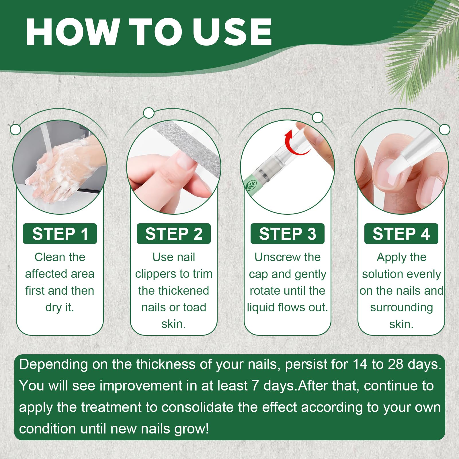 4er Set Nail Care Pen – Stift zur Nagelpflege zur Täglichen Kosmetischen Anwendung – mit Teebaumöl, Aloe Vera & Vitamin E – für Hände & Füße