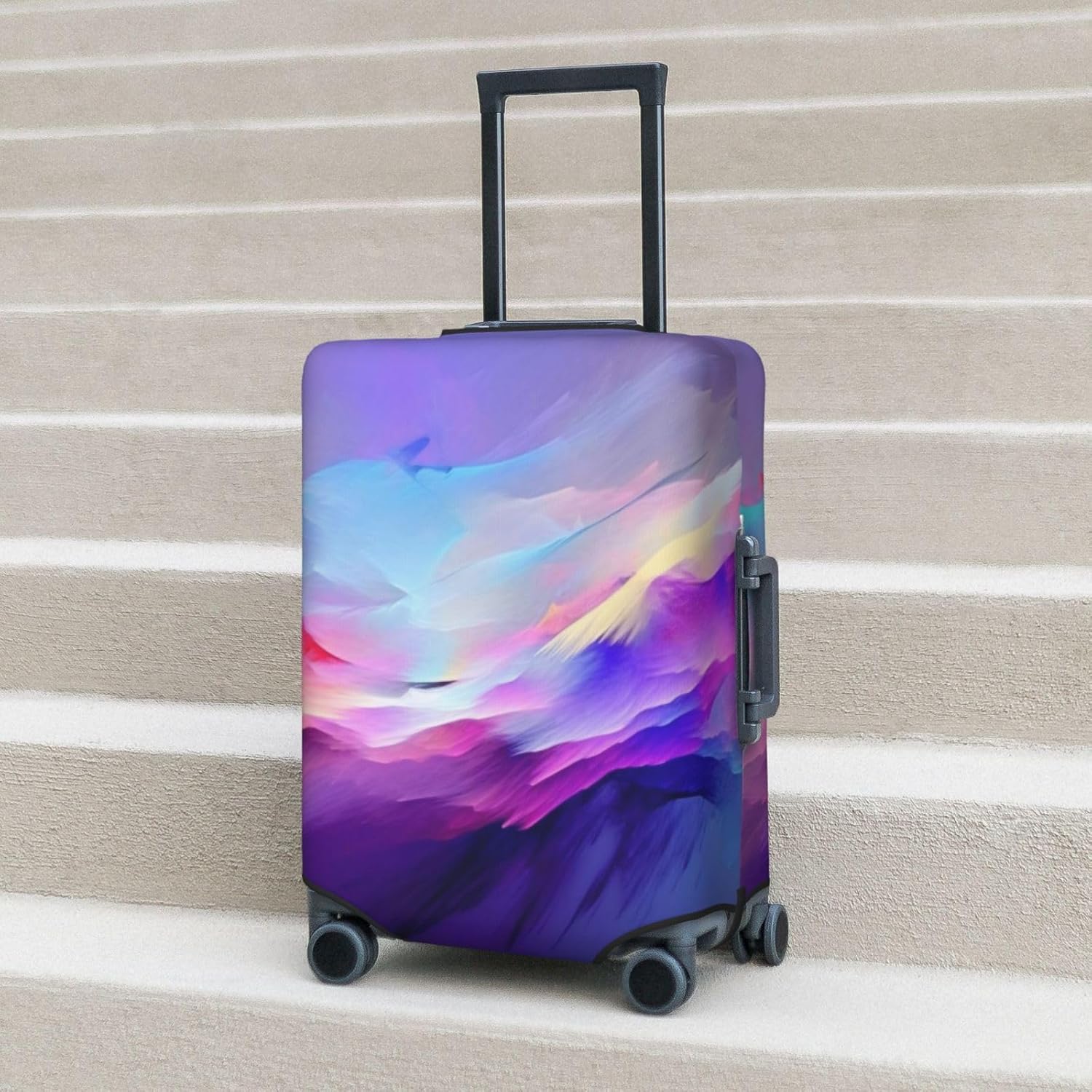 Northern Lights Painting Print Suitcase Cover Travel Luggage Cover Suitcase Protector Covers With Zip Washable For18in-32in Luggage