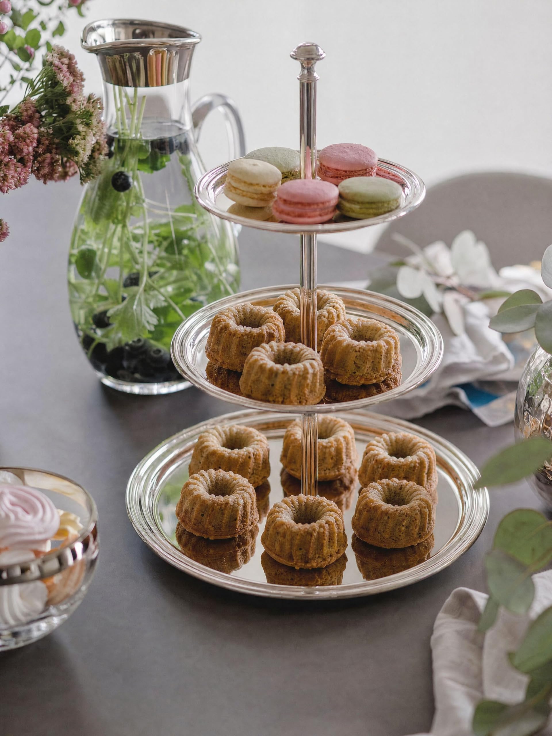 EDZARD Etażerka nici Tea Time (wys. 30 cm), posrebrzana, zabezpieczona