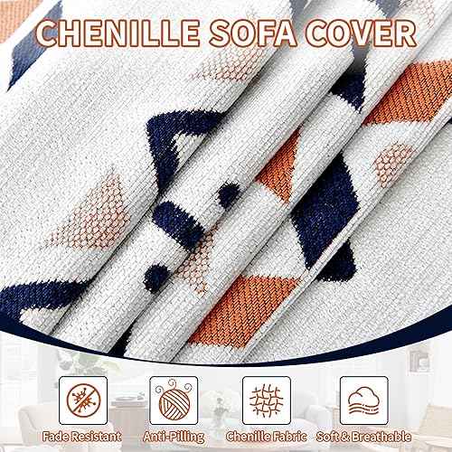 Miniatura 6 de Fundas de sofá modular, 2 piezas para sofá en forma de L, 10% impermeable, manta para perro, lavable con protector de sofá de felpilla (XXL, azul