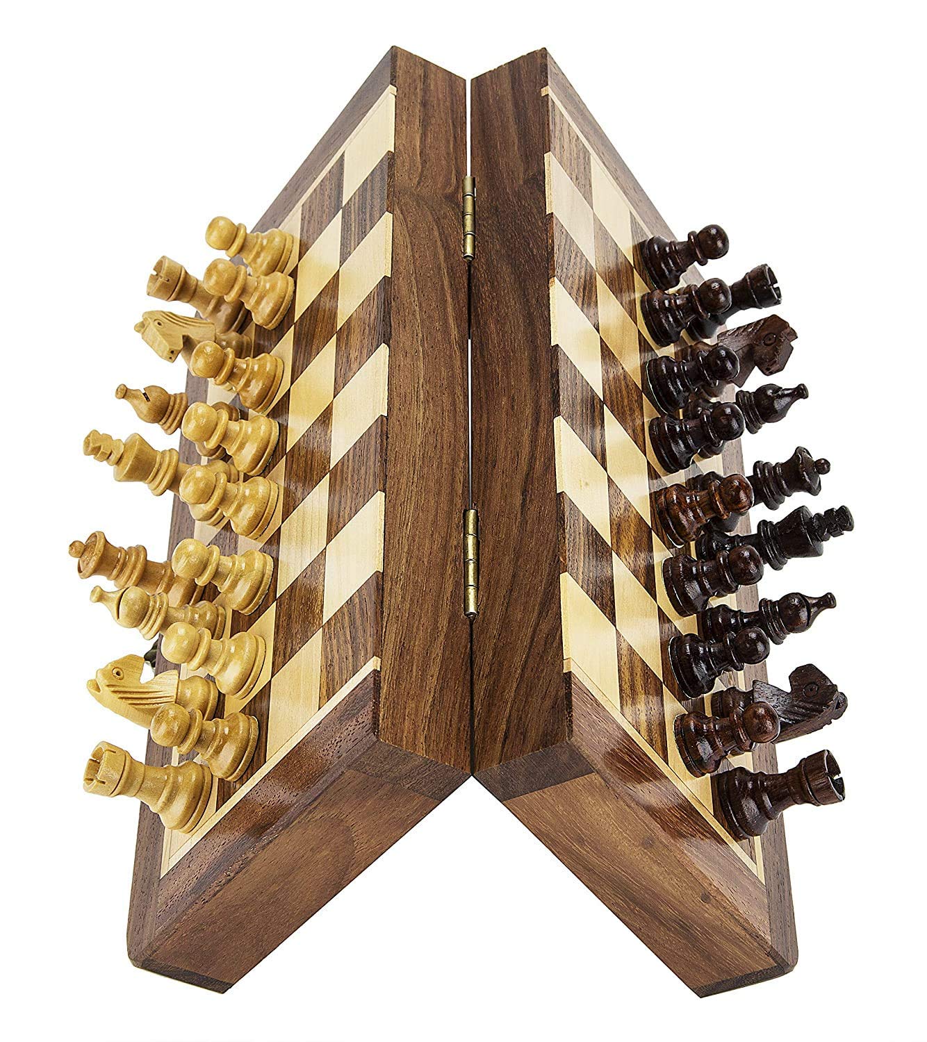 Twilight Enterprise Folding Magnetic Chess Set Travel Friendly Chess Board Game with 32 Pieces and 24 Coins, Educational Toys for Kids and Adults, Size 12x12inch (Wooden Chess) (B0DG3P45WF) Amazon Price History, Amazon Price Tracker