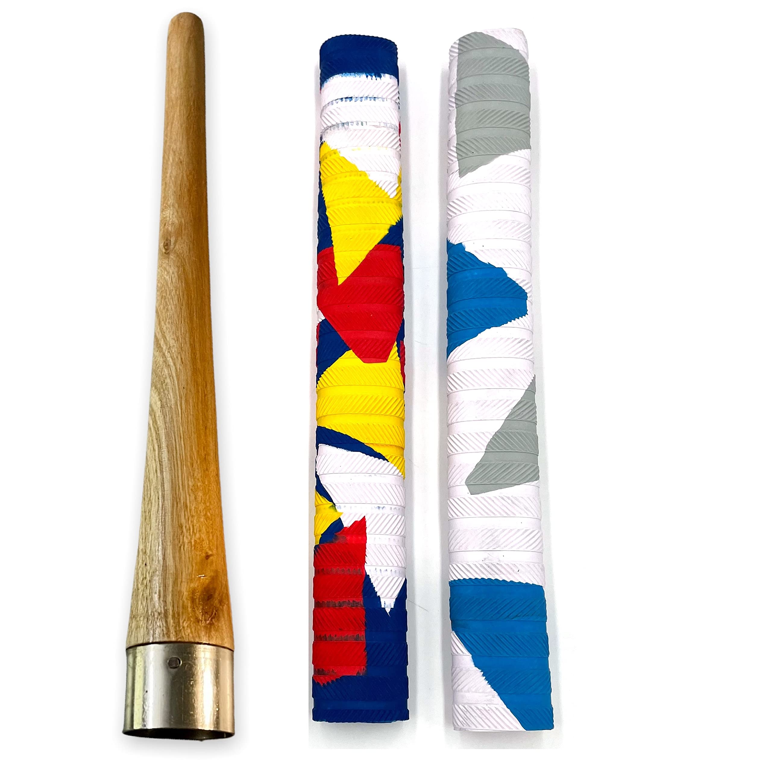 Sixteen Bracelet Design Super Soft Rubber Grips with Cone for Cricket Bat Handle, Multicolour, Pack of 3 (2 Grips and 1 Cone) (B0CNKHVW3Q) Amazon Price History, Amazon Price Tracker